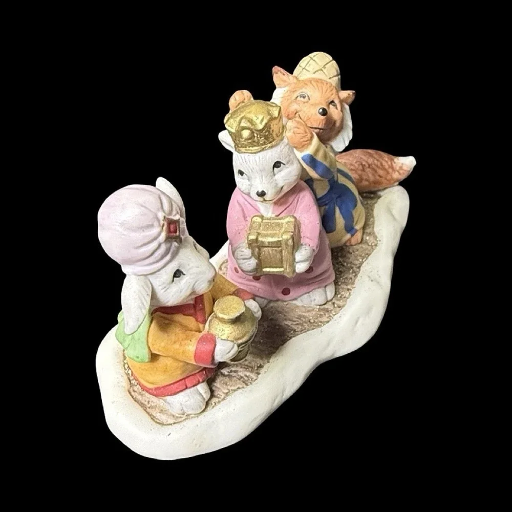 Fitz & Floyd Enchanted Forest Holiday Hamlet Three Wise Men Figurine 1994